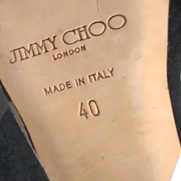 Jimmy Choo Shoes 40 Black Suede 'Private Tacco' 120mm Heels - Picture 7 of 7